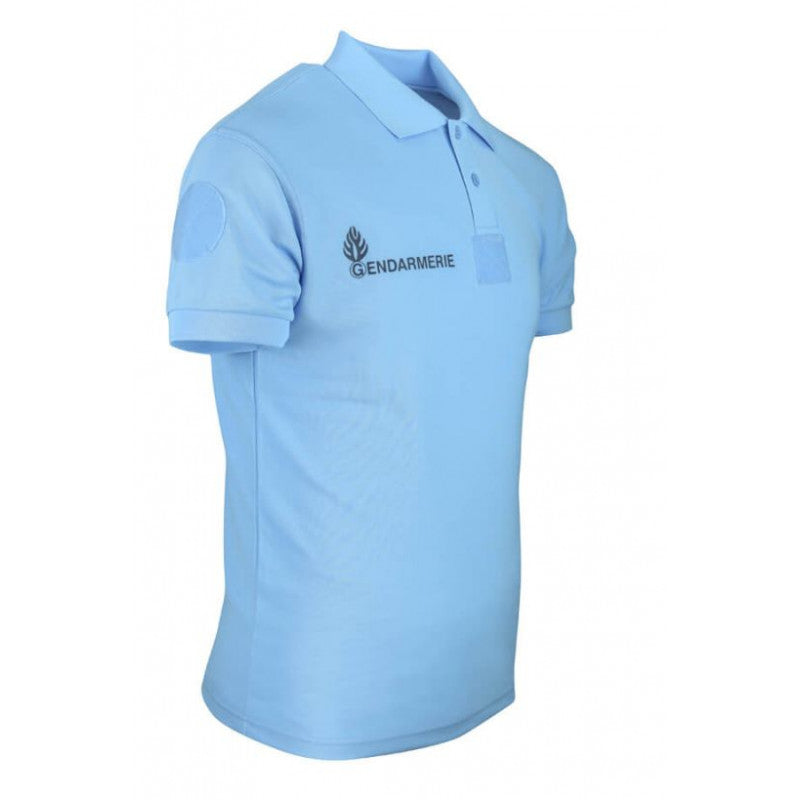 Polo Gendarmerie bleu Manches Courtes respirant COOLDRY avec velcro