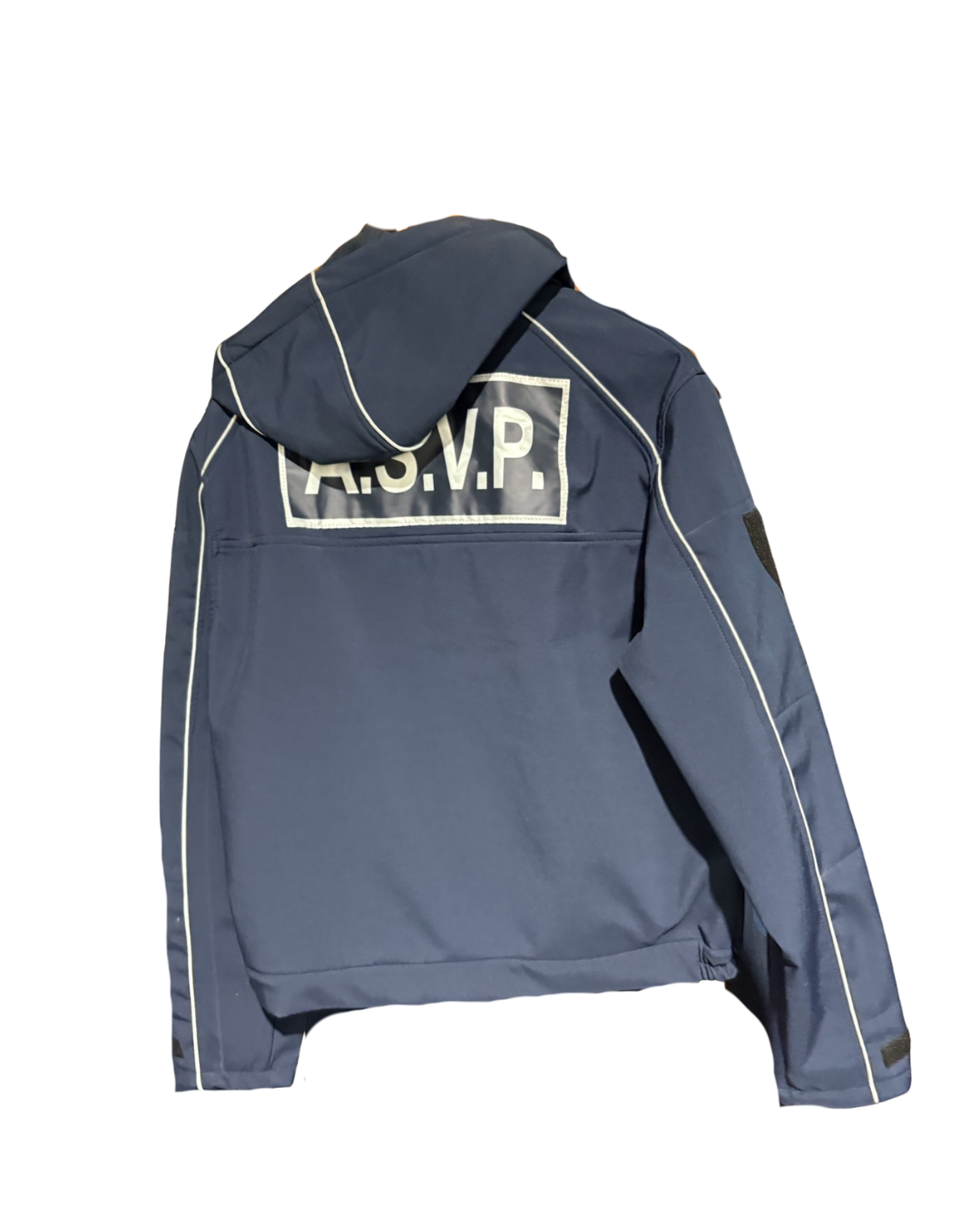 Veste Softshell ASVP Bleu Uni avec Capuche